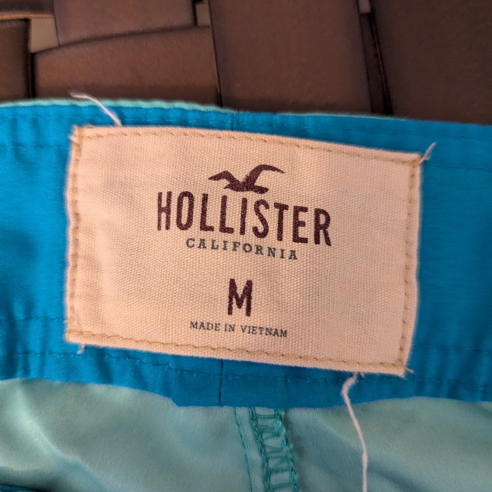Men's Hollister Minty Green With Teal Contrast Board Shorts